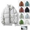 Unisex Trendy Solid Color Stand Collar Down Jacket - Versatile Winter Outdoor Warmth