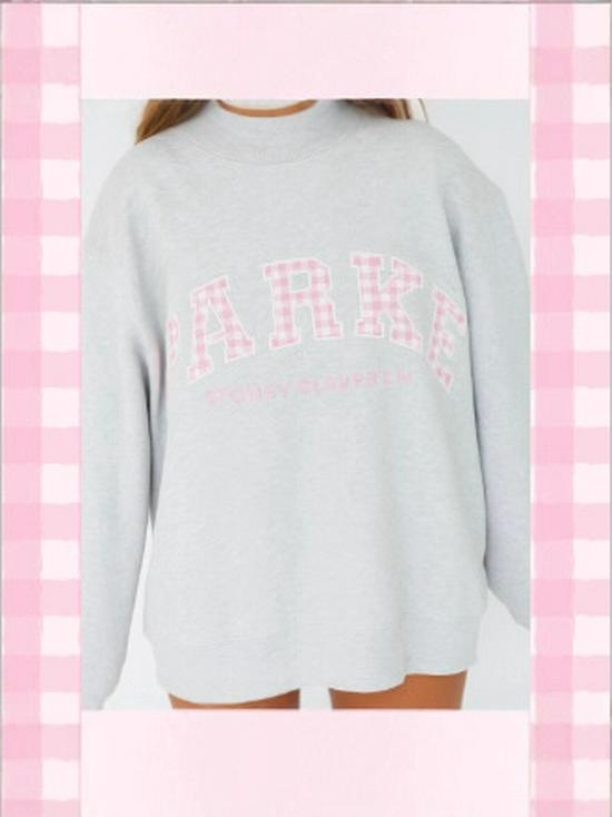 205 Kapuzenpullover mit gesticktem Logo, Langarm, lockere Passform, mit Tasche