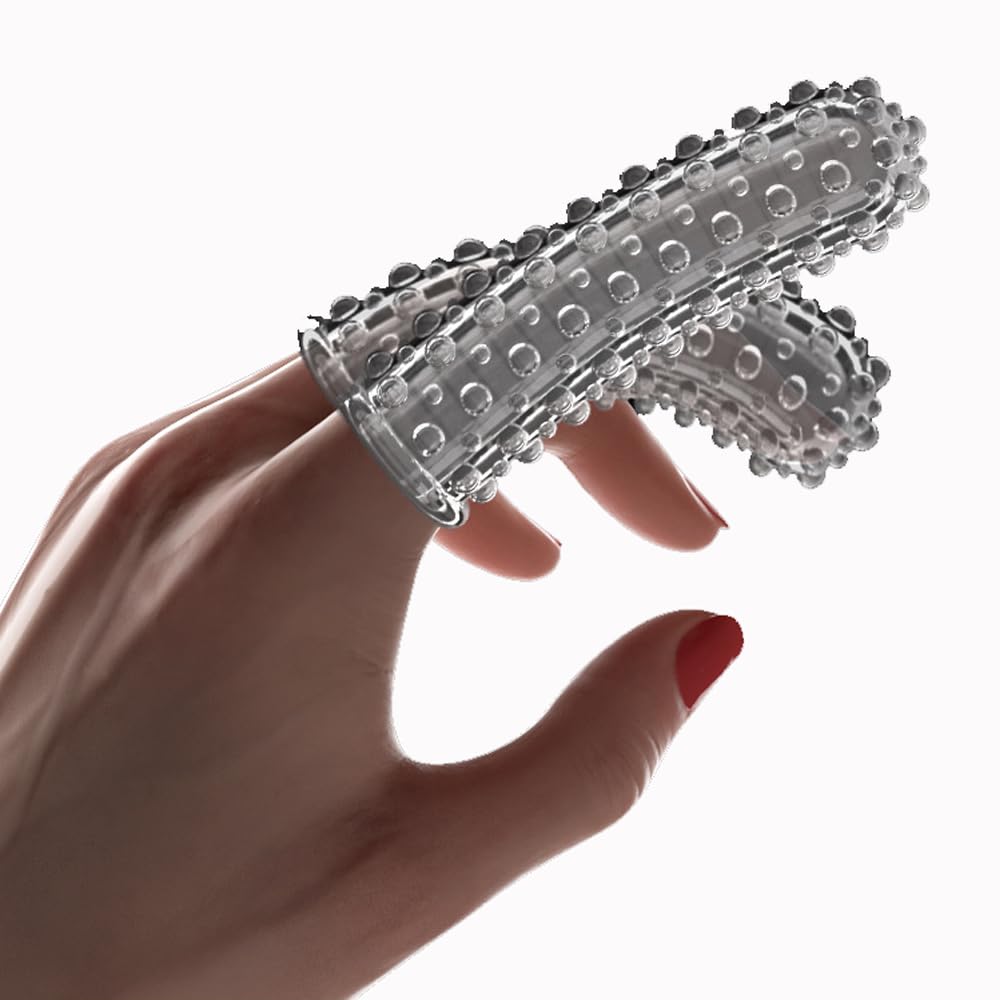 DACAIFH DACAIFH Finger Finger Finger Finger Stimulation Toys for Nipple Set of 2 Sleeves, Domes, Multi-Purpose Vibrators, G-Spot Stimulators, Sleeves,