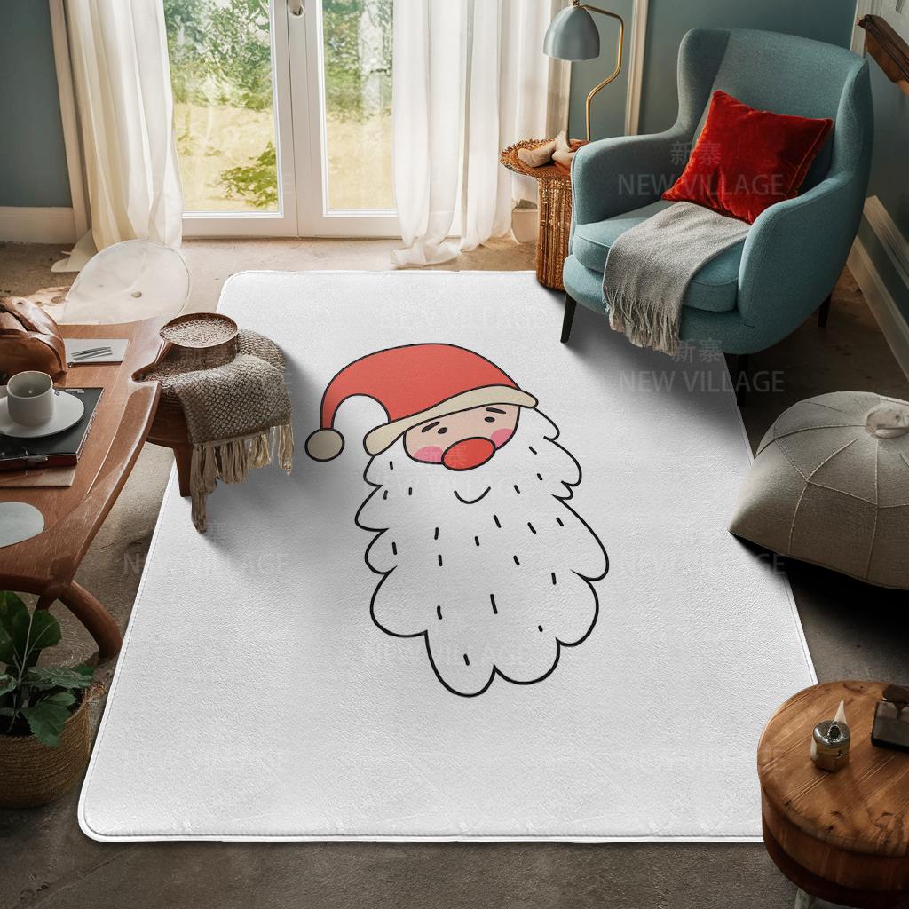 House Entrance Carpet Home Door Mat Living Room Bath Foot Bathroom Non-slip Water Absorption Rugs Bath Merry Christmas Winter