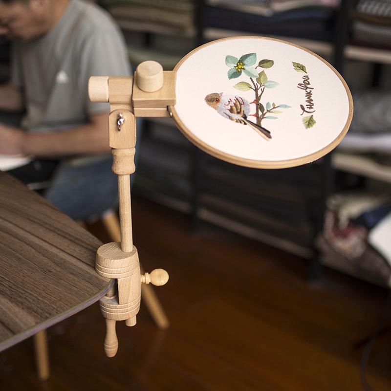 

Classic Beech Wood Multifunctional Embroidery Table with Hoop Export Version 9833091