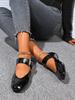 Fashion Women Flat Shoes Fashion Versatile Pointed Toe  French Mary Jane Shoes Women New Summer Soft Sole Beanie Shoes