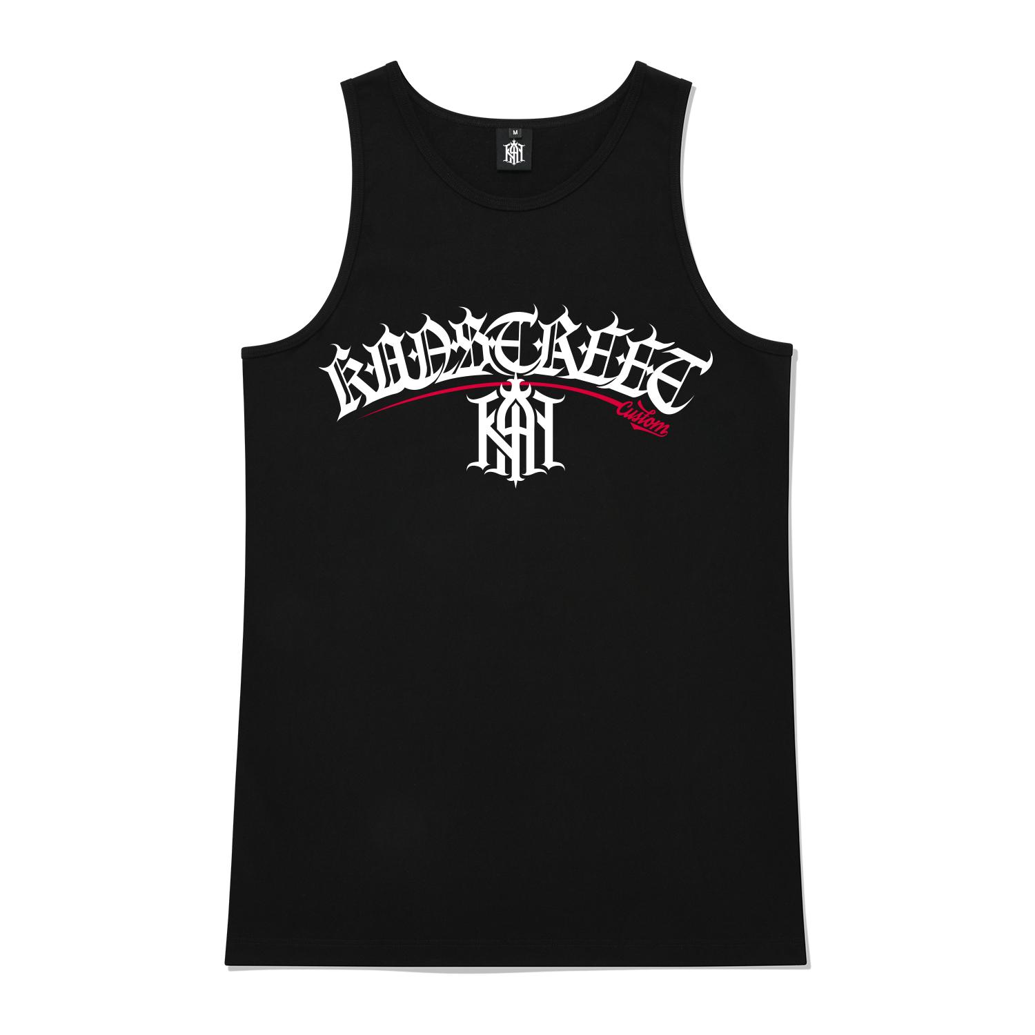 Khan 6312 Ksb0159 Lettering Khan Symbol Long Sleeveless - Black Black/L