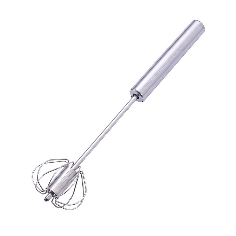 Semi-Automatic Handheld Egg Beater & Milk Frother - Stainless Steel Whisk & Cream Mixer