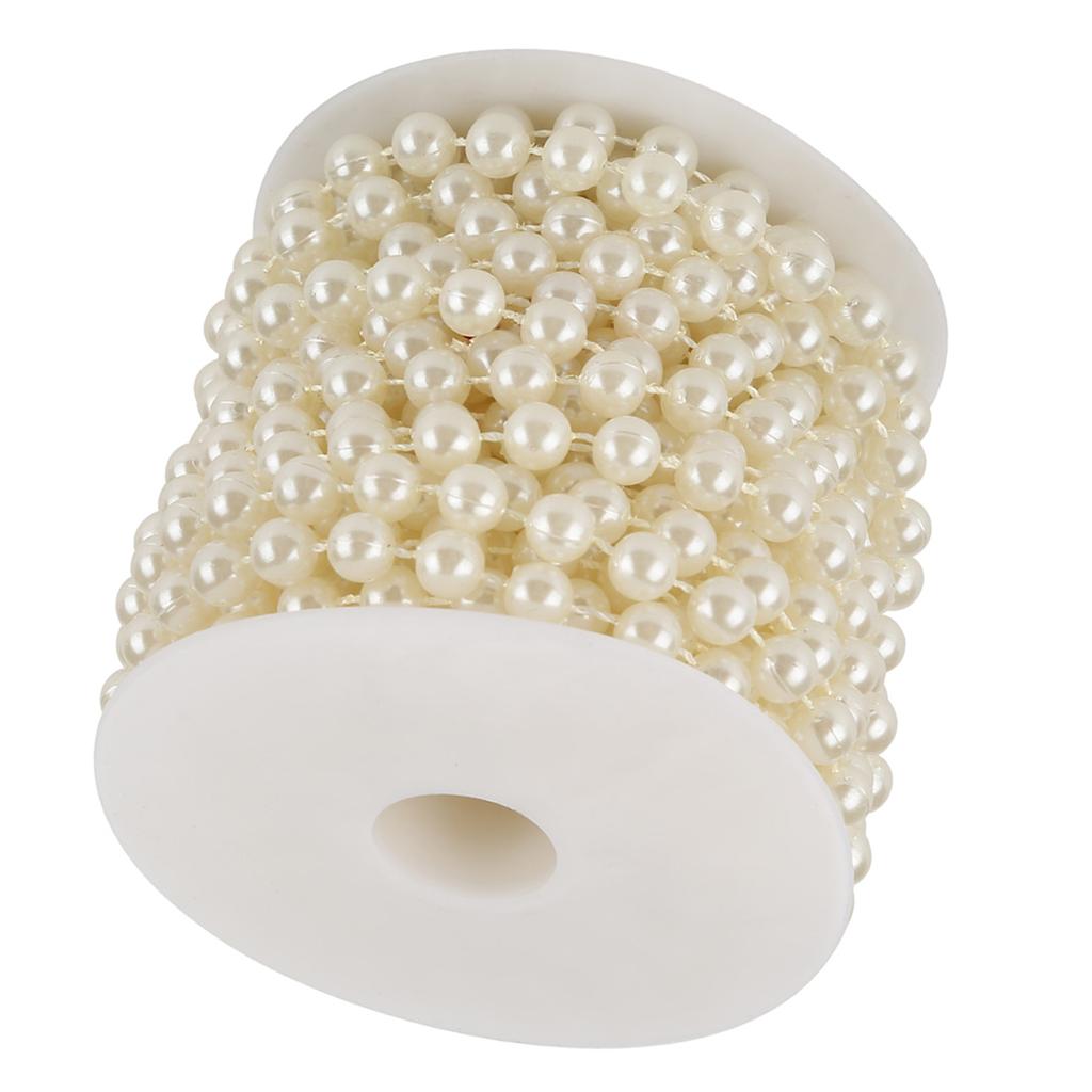 10mCelsiusroll Grinding Pearl Wire Beads Garland String   Wedding Decoration 8mm(white)