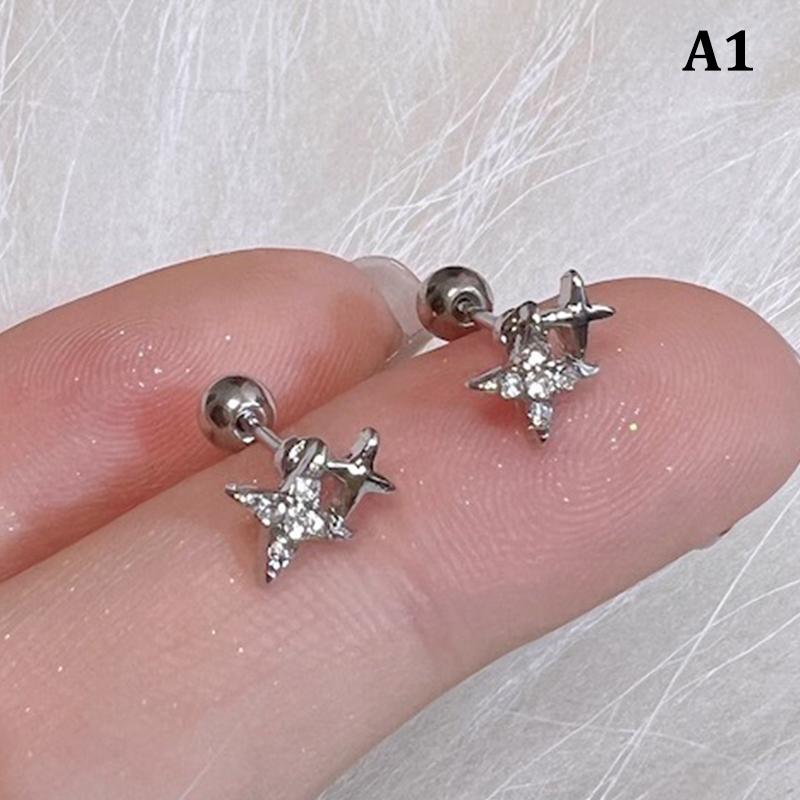 1Pair Ear Piercing Tragus Cartilage Dangle Earrings Helix Conch Rook Lobe Stud Ear Studs Body Jewelry