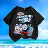 Thomas the Train Cartoon Summer New Style Boys and Girls Small Children Short-Sleeved T-Shirt 100% Cotton Round Collar Loose Top