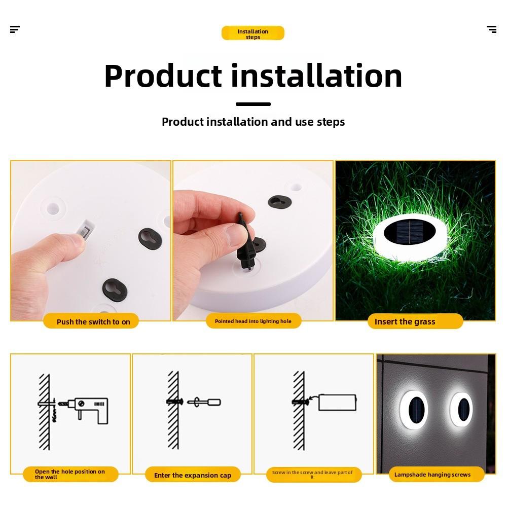 2PCS Warm /White Light Solar Ground Lights Waterproof Floor Under Spot Lamp Wall Lamp  Courtyard