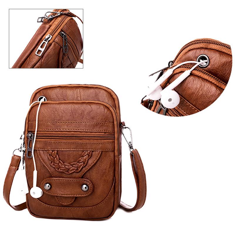 PU Leder Tasche Mode Kleine Umhängetaschen Frauen Mini Leder Schulter Messenger Tasche Clutch Damen Telefon Tasche Geldbörse Handtasche