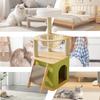 Green Cat Tree with Cat Condos Cat Scratchers Space Capsule Cat Climbing Frame Cat Tree Tower Cat Scratching Posts Pet Products