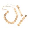 Fashion Metal Geometric Round Piece Splicing Necklace Women'S, Cold Wind Sequins Tassel Long Earrings