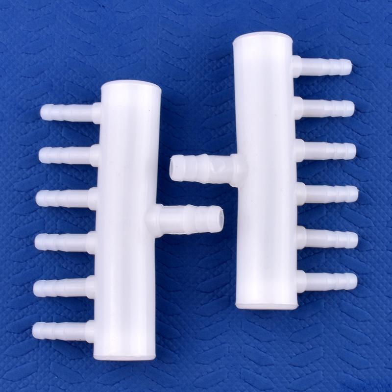 8-5mm 4~20 Head Oxygen Gas Diverter Aquarium Fish Tank Hose Joint Air Pump Oxygenation Distributor Porous Gas Drainage Connector