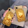 The shining golden pony For IPhone 17Pro Max 16 17 Pro 15 Pro 14 13 Plus 12 Mini 11Pro Max XR 16E 17 Air Golden glass phone case