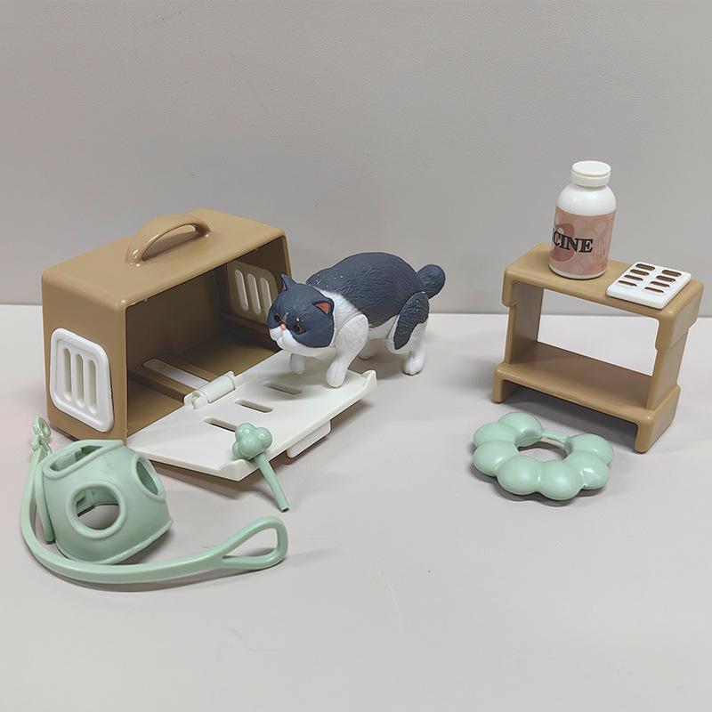 1 Set Micro Landscape Dollhouse Model Cat Trees Scratcher Deccoration Accessories Toy Mini Cat Ornament