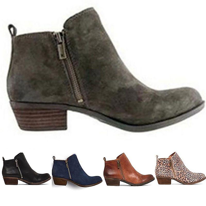 Elegant Women's Casual Booties With Low Heels And Round Toe For Stylish Comfort