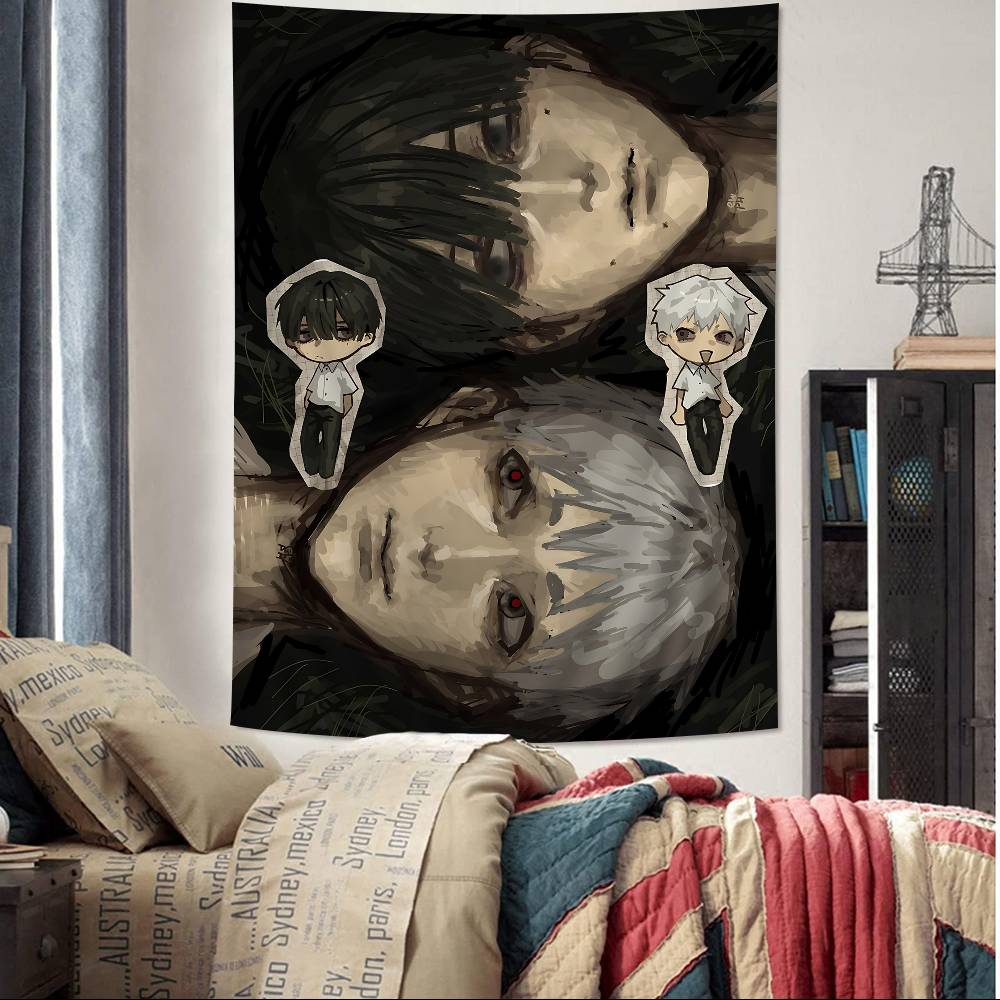 Beliebte Anime BL The Summer Hikaru Died Chart Wandteppich Edgy Ästhetik Trendige Zimmerdekoration für Anime Moderne Kunstfans