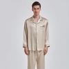 Men's Long Sleeve Silk Pajama Set - Summer Mulberry Silk Homewear 1188