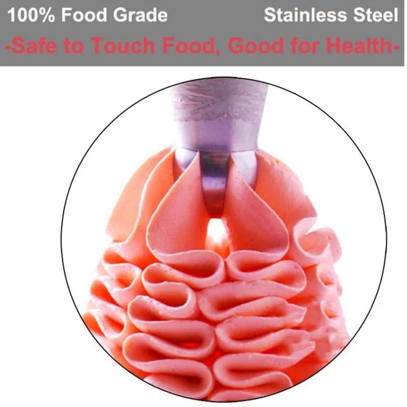 3pcs/set Stainless Steel Cupcake Sphere Ball Shape Icing Piping Nozzles Cake Decorating Tool Pastry Cream Spout for DIY Baking