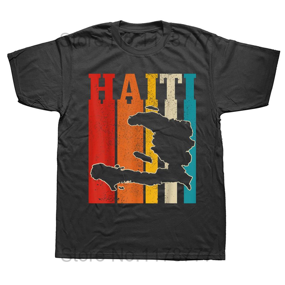 Cool Mens Haitian Haiti Girl Woman Flag T Shirt Short Sleeve Roundneck Cotton Tshirt Summer Tees Apparel Casua Fashion Tshirt