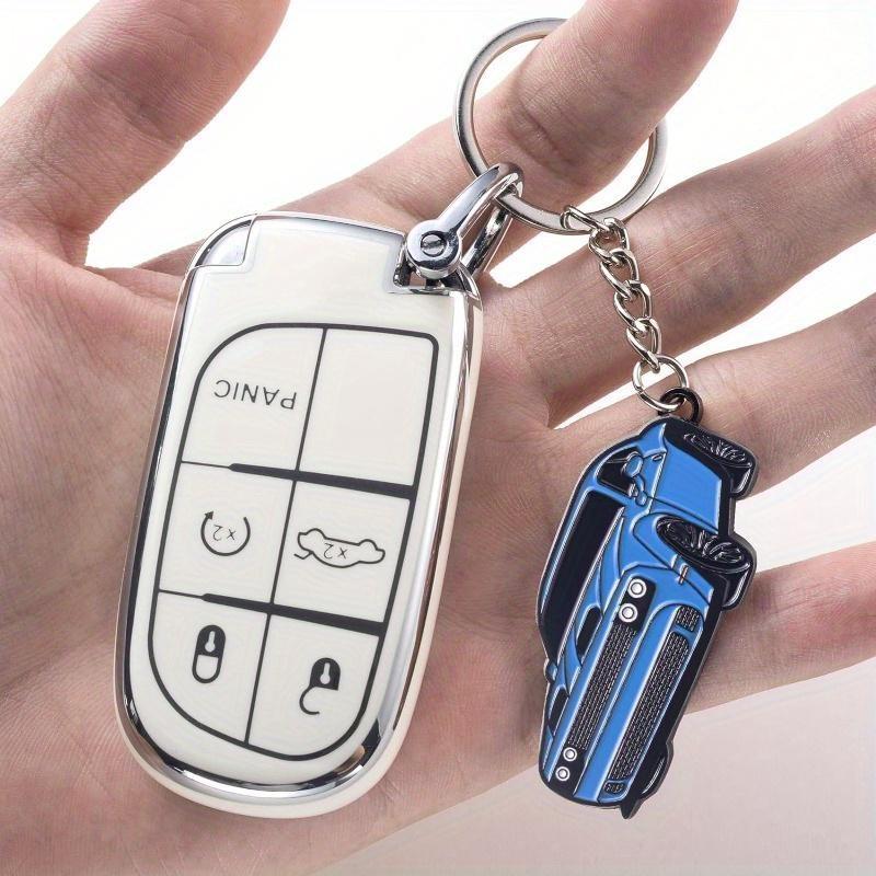 1PC Three-dimensional Car Keychain Creative Zinc Alloy Enamel Pendant Metal Keychain