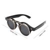 Personality Vintage Punk Style Flip Sunglasses Round Frame Flip Eyewear Eye GlassesBlack