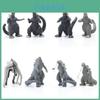 Coleção de Figuras de Ação de PVC Godzilla Kong Kim Batalha Dinossauro Oito Peças Para Crianças e Decoração