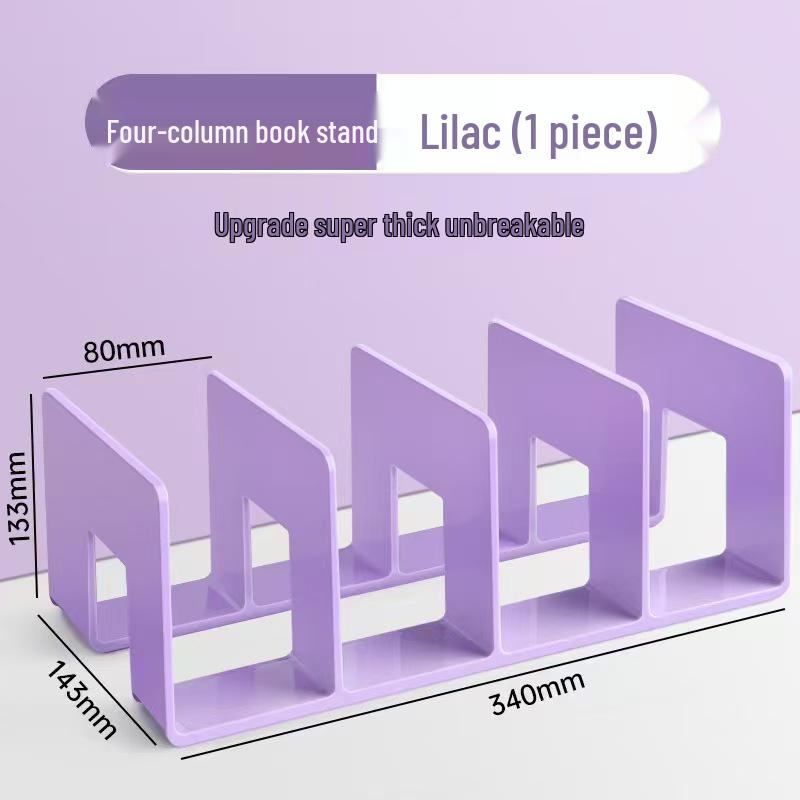 Desktop Book Stand and Storage Rack with Book Clips