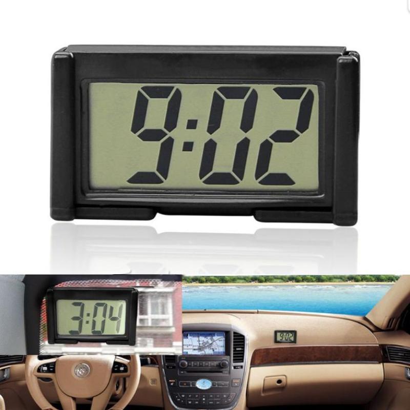 Mini Digital Klocka Stor Skärm Bil Instrumentpanel Elektronisk Klocka Självhäftande Digital Tidsfäste Bilklocka
