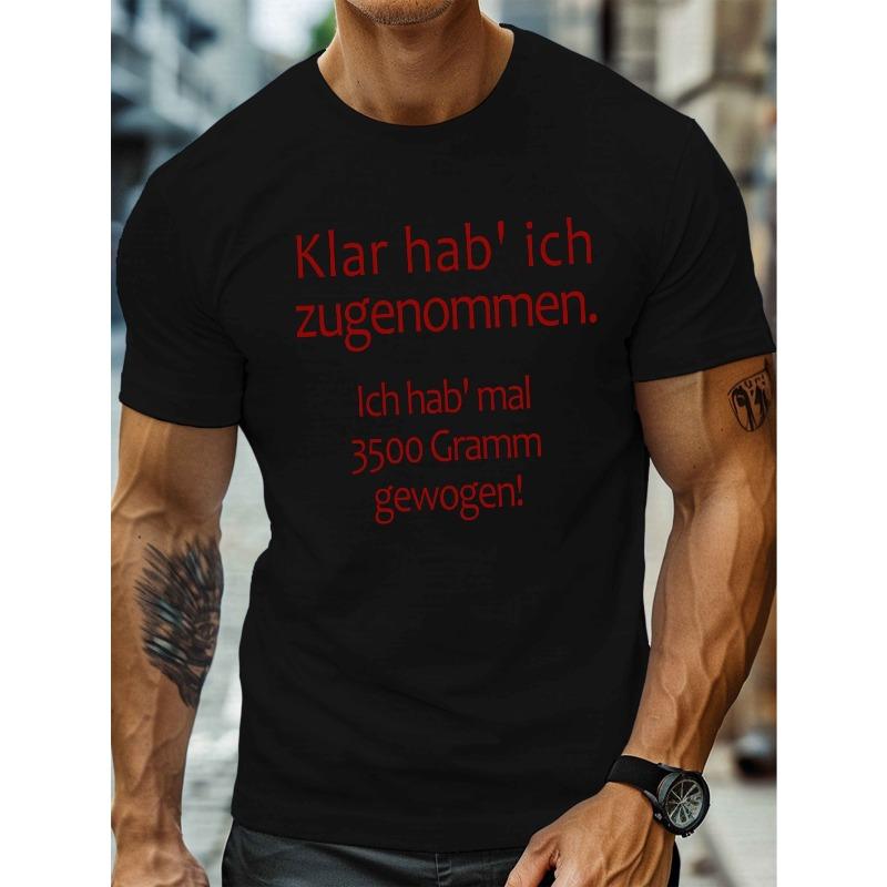 Graphic Men's Casual Grew Neck Short Sleeve T-Shirt for Summer