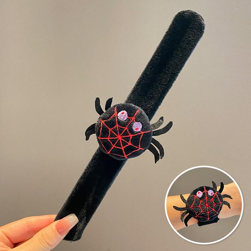 Zabawna Halloweenowa Bransoletka Snap - Wzór Pająka i Dyni