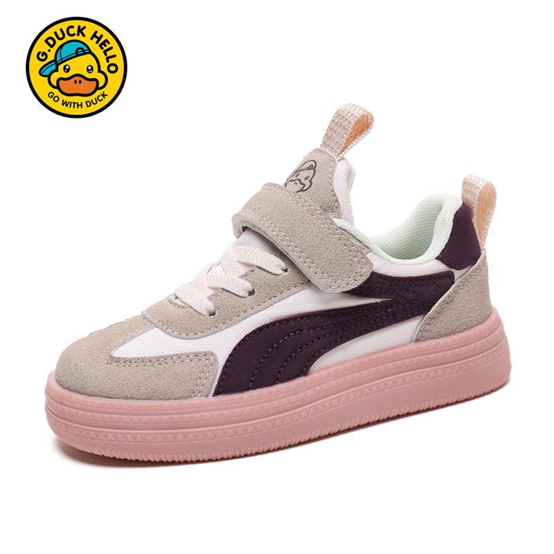 Little yellow duck classmate girls' shoes 2025 spring and autumn new mesh breathable student soft-soled casual children's sports shoes