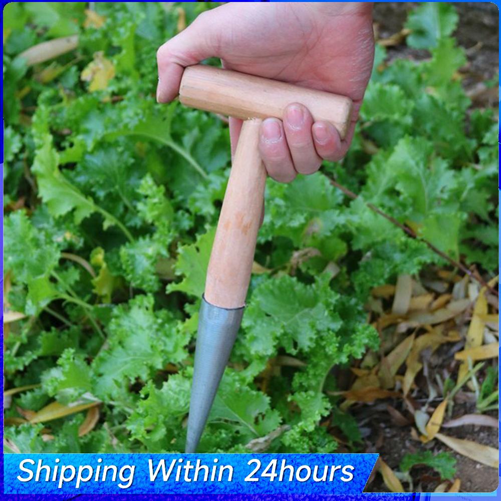 

Ручний Садовий Інструмент для Садіння Насіння з Нержавіючої Сталі з Дерев яною Ручкою для Посіву, Пересадки, Садіння Цибулин, Копання China Mainland