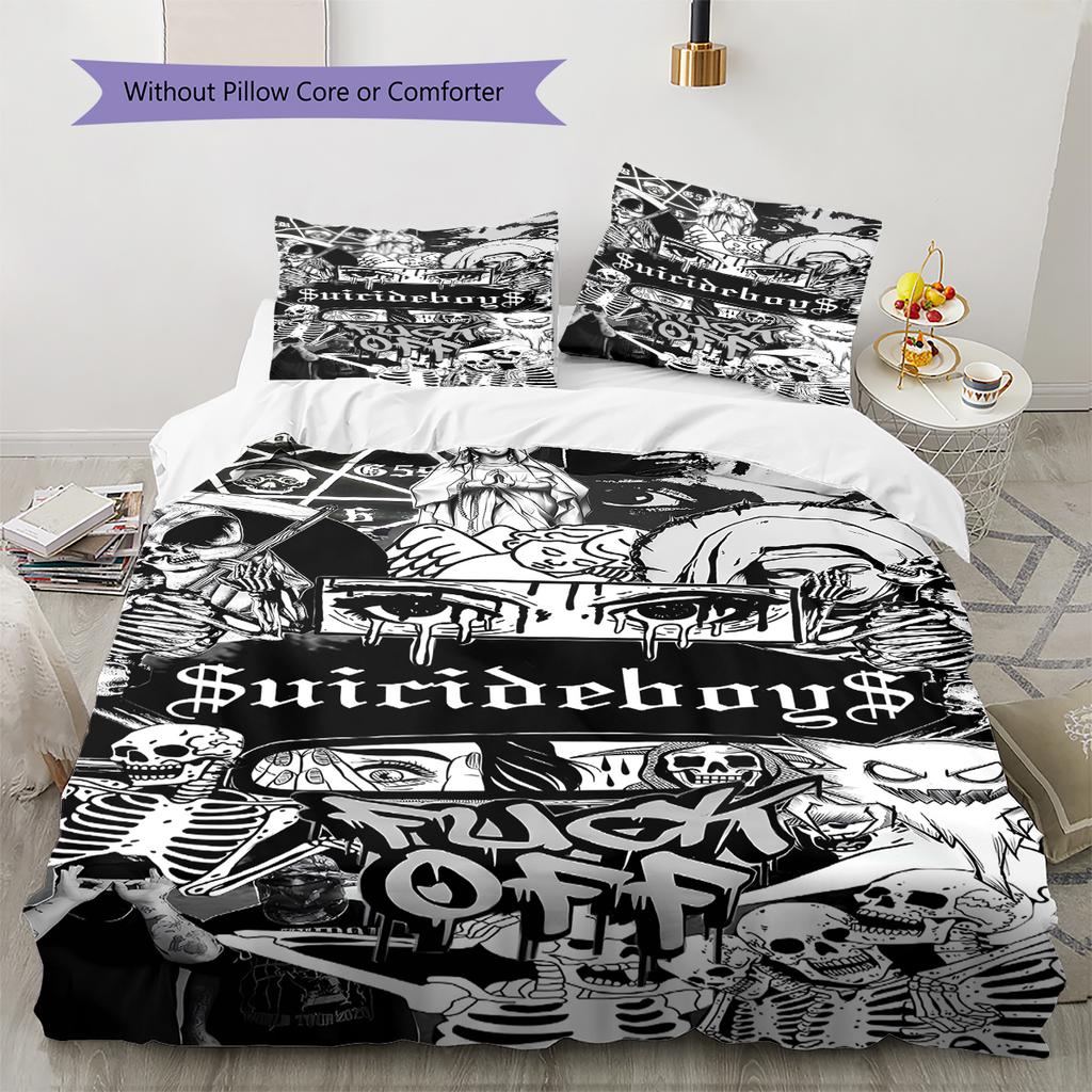 $uicideboy$,ALF Patroon Beddengoed,Dekbed Set Dekbedovertrek Kussensloop Huis Verjaardagscadeau (1 dekbedovertrek + 2 kussenslopen, zonder binnenkussen)