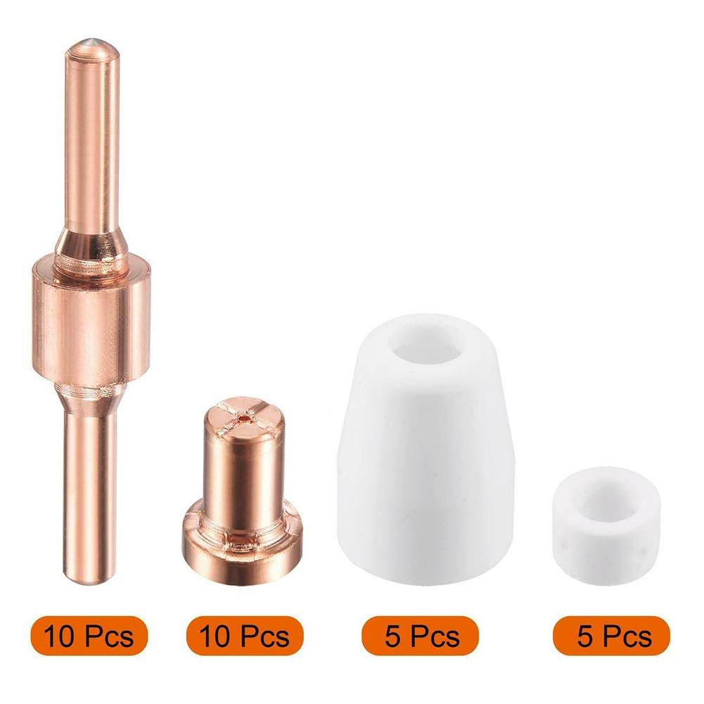 Electrodes Nozzles Plasma Cutter 30 Pcs Accessories Copper&ceramic