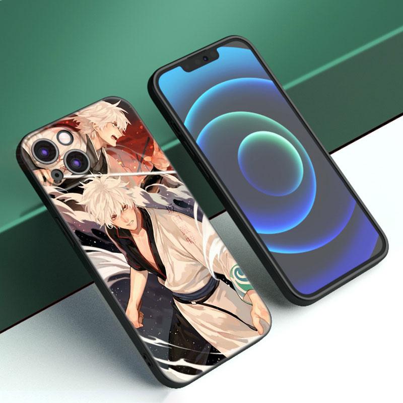 Anime Gin Tama Phone Case For Apple iPhone 12 13 Mini 11 14 15 Pro Max 7 8 Plus X XR XS SE 2020 2022 Black Silicone Case
