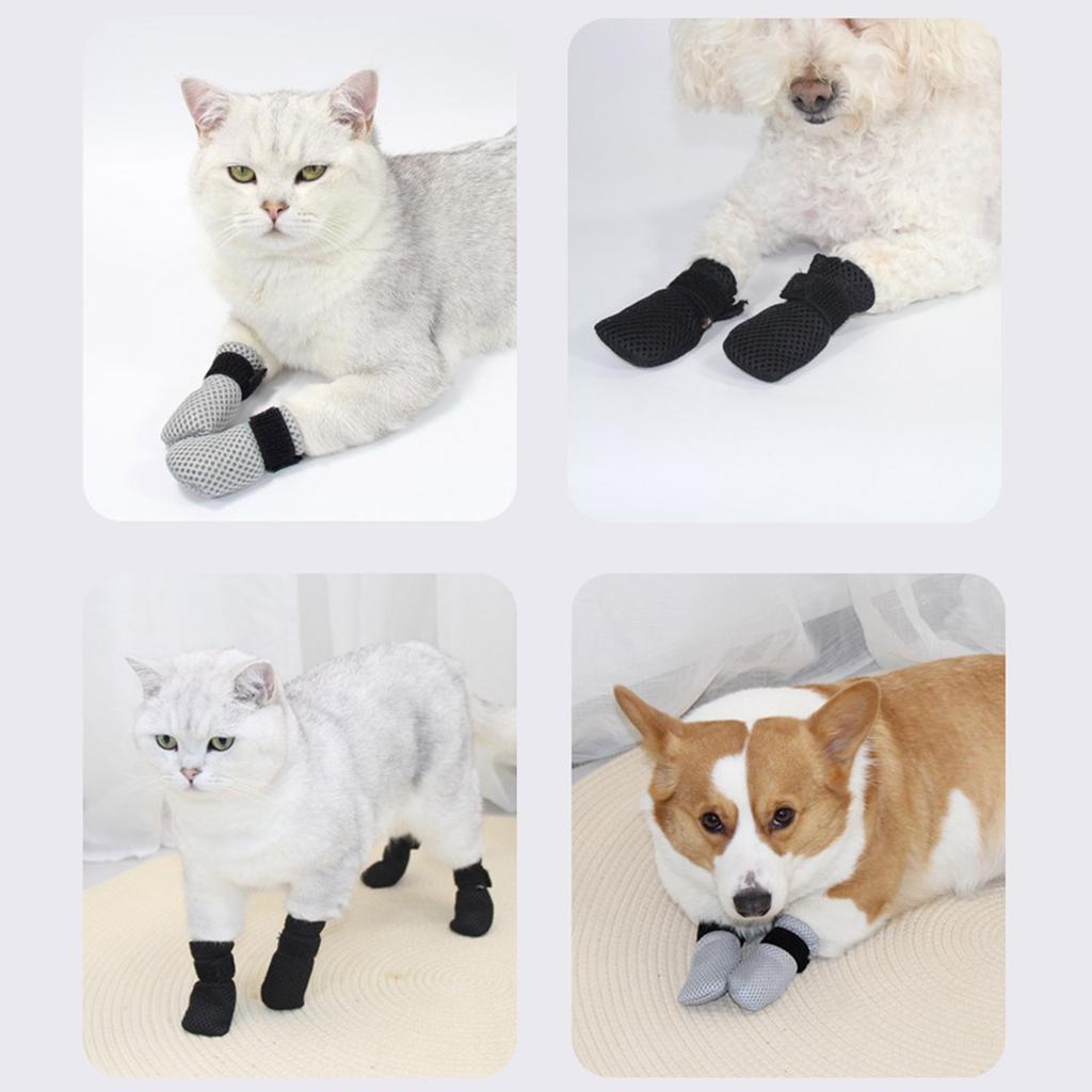 Dog Paw Protector Socks Antislip Dog Shoes for Bathing Pet Mesh Foot Covers Antiskid Socks Pet Dog Grooming Paw Cover
