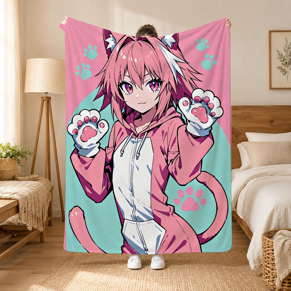 Fate Apocrypha Anime Throw 240G Flannel Blanket, Suitable For Sofas, Beds, Offices,  Exquisite Gift Blankets