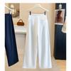 DIMANAF 2026 Summer New Plus Size Women Long Pants Thin Loose Casual Elastic Waist Fashion Lady Bottoms Clothing Cotton Linen