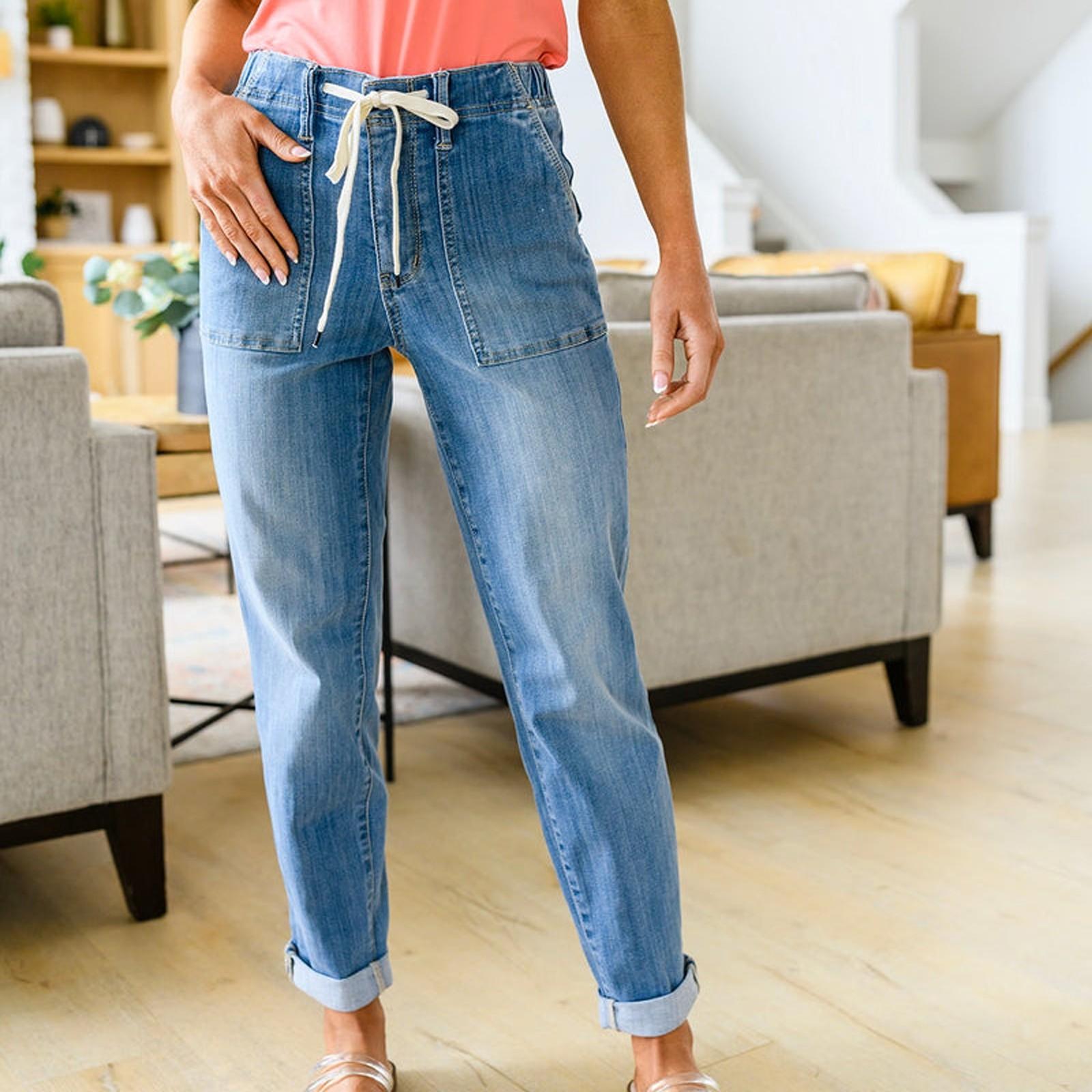 Женские брюки для бега на шнурке — фото 3