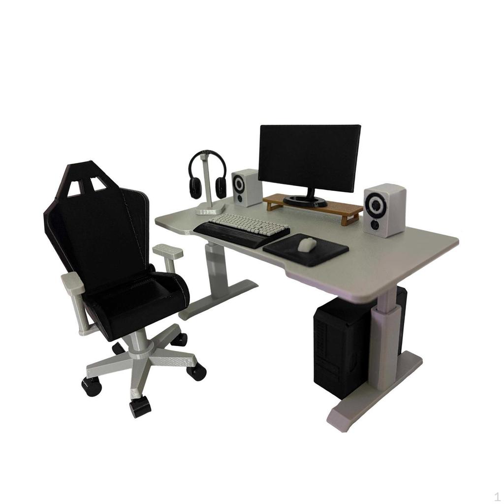 Miniature Office Furniture, DIY Scene Accessories, Realistic Collectible Simulated 1:12 Scale