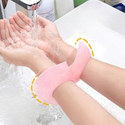 2pcs Women Waterproof Silicone Wristbands Anti Splash Reusable Wash Face Accessories Easy To Clean Durable Daily Use