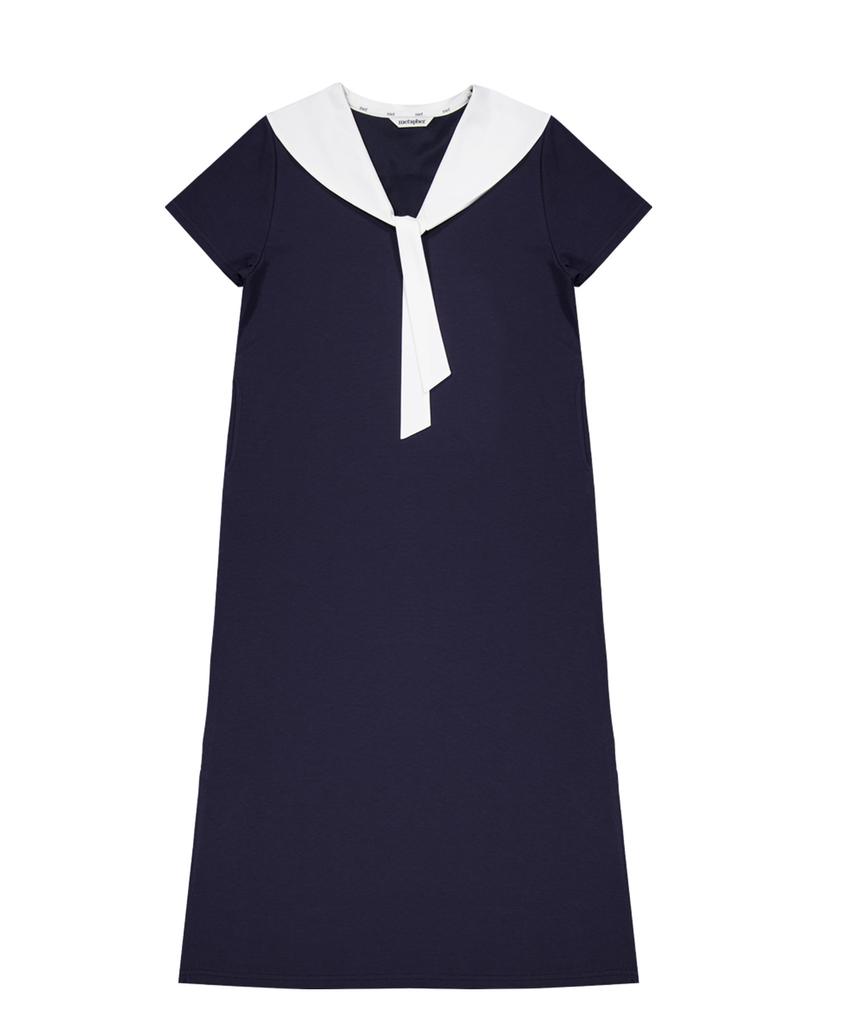 Robe Metapeo à col marin Bleu marine