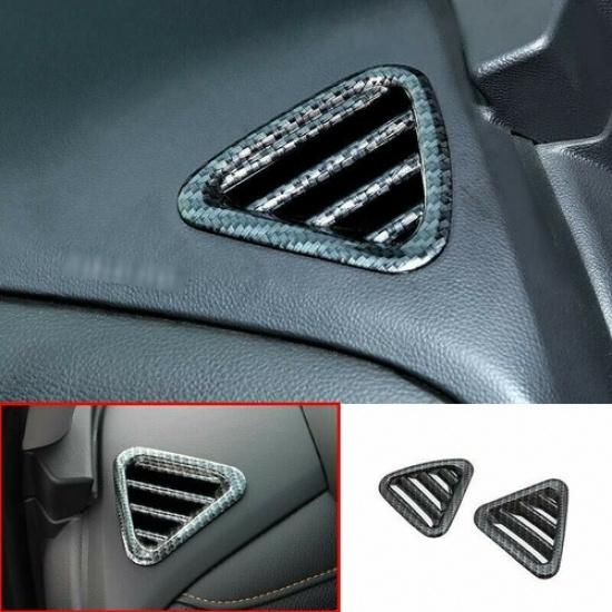 Carbon Fiber Dashboard Air Outlet Vent Cover Trim For Chevrolet Equinox 2017-21