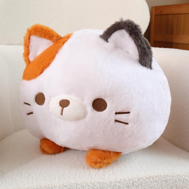 Cute Fat Cat Plush Pillow Stuffed Plush Animals Throw Pillow Cushion Round Fat Cat Toy Kids Toys Birthday Gift for Children