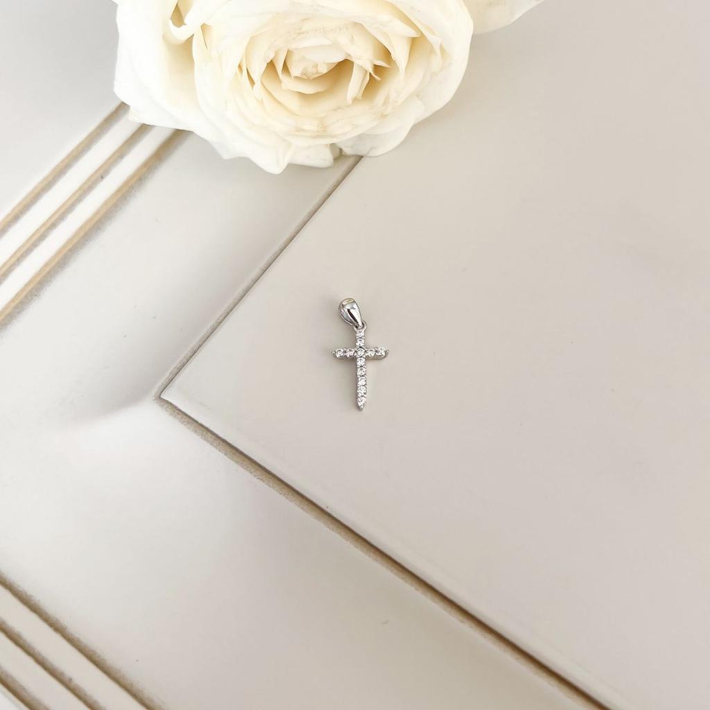 Silver Cross with Cubic Zirkonia (2143994)
