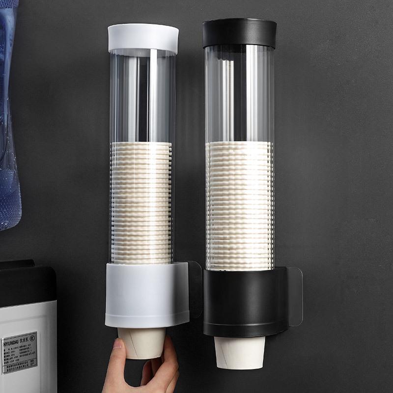 Wall-Mounted Automatic Paper Cup Dispenser and Storage Rack