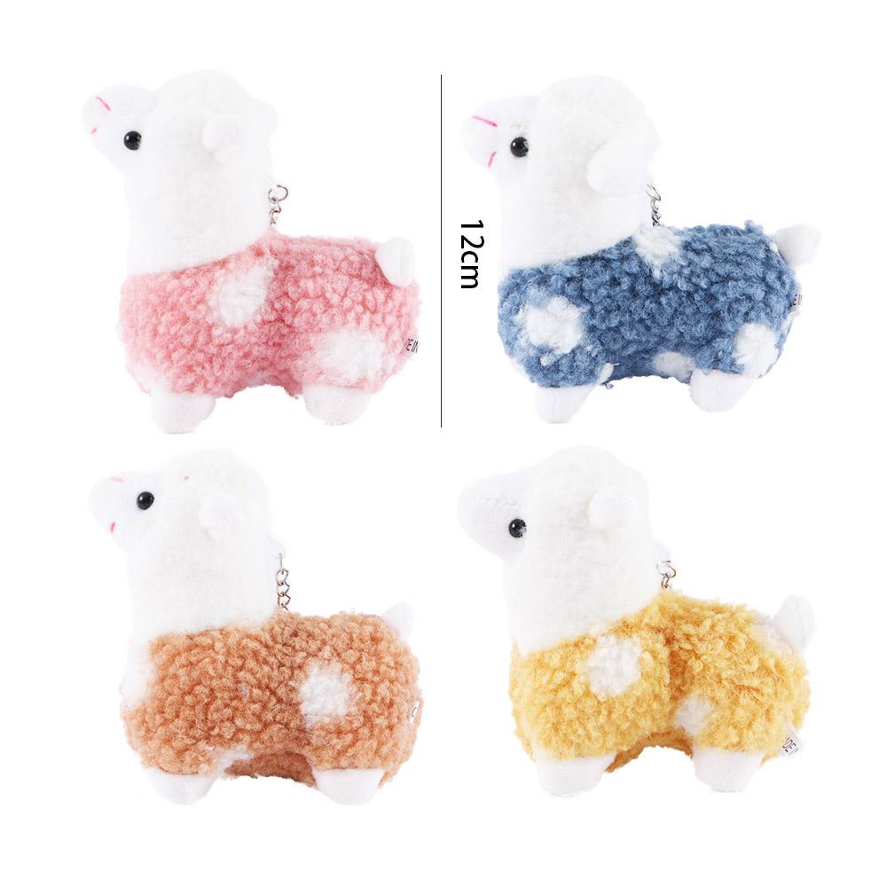 Ornaments Bag Pendants Key Chain Doll Stuffed Toy Alpaca Plush Keychains Plush Animals Keyrings