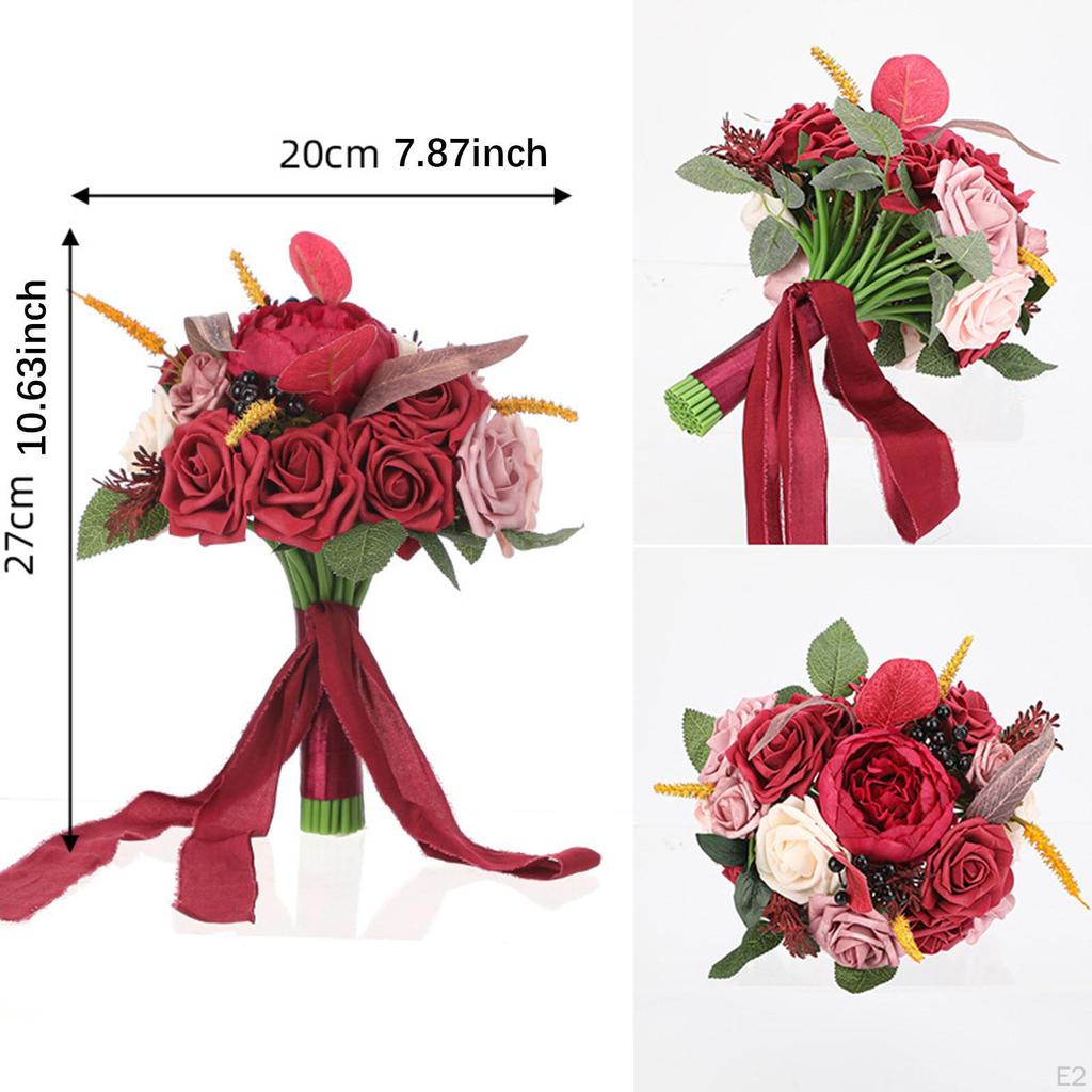 Bukiet Ślubny Sztuczne Kwiaty Sztuczny Kwiat Druhna Rzut na Walentynki