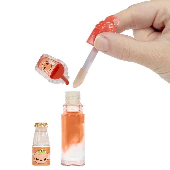 Yummiland - 1 Puppe 10 cm und ein Glitzer-Lipgloss zum Selbermachen - Piper - Pfirsichgeschmack - Ab 4 Jahren