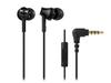 Audio-Technica ATH-CK350iS BK In-Ear Smartphone Earphones with Remote and Microphone, Black
